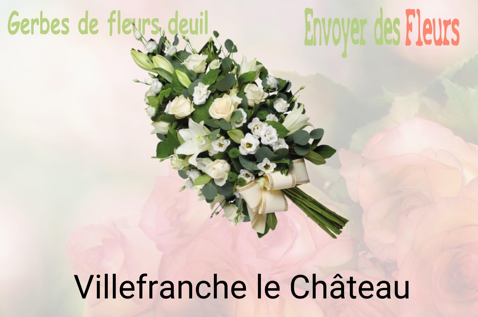 Gerbe de fleurs de deuil livrée à Villefranche-le-Château
